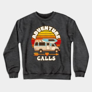 Funny Camping Adventure Calls Retro Camper Crewneck Sweatshirt